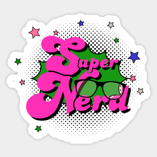 Super Nerd Comic Book Sticker